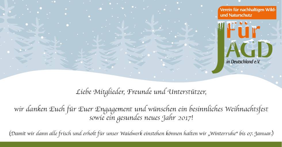 Weihnachtsgrusse Fur Jagd In Deutschland E V