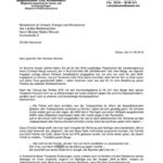Brief an Minister Wenzel